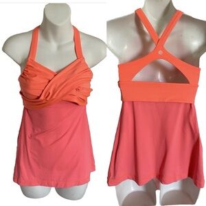 LULULEMON Grapefruit WRAP IT UP Tank TOP S/M